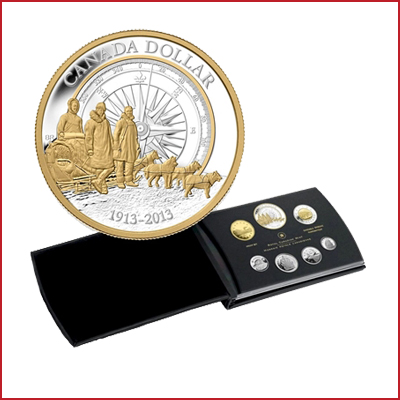 2013 Canada Arctic Expedition Fine Silver Double Dollar Proof Set